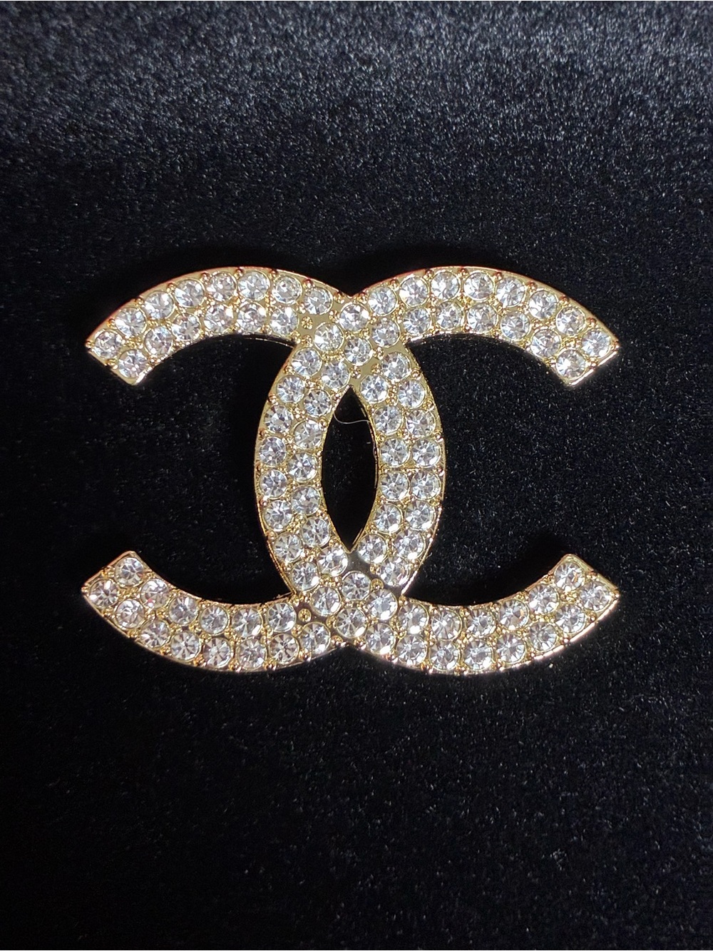 Gold-Tone Rhinestone Brooch NWOT